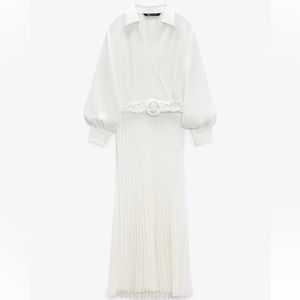 Zara white midi dress